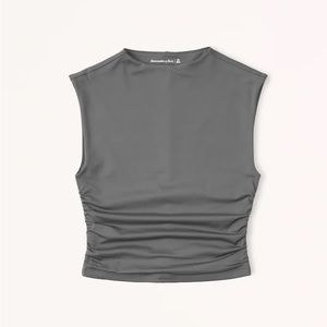 NWOT Abercrombie & Fitch Sleek Seamless Ruched Mockneck Top XL